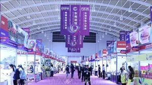 东南亚各国的展位。（图片来源：越通社）