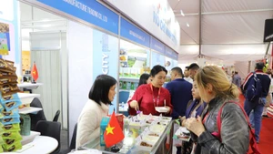 越南农产品展区。（图片来源：越通社）