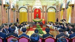 会见场景。