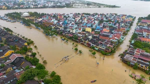 附图：暴雨洪水导致中部地区85间房屋受损，20454间房屋被淹。
