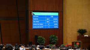 国会表决通过若干重要法律和决议。（图片来源：quochoi.vn）
