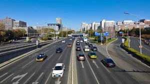 北京市的蓝色天空。