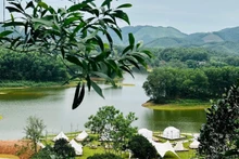 茶丘湖：太原省公河市的绿色明珠。