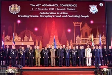 第43届东盟警察首长会议在泰国曼谷举行。（明胜 摄）