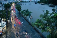 附图：胡志明市投资超1.2万亿越盾建设西北部防潮闸。（图片来源：越通社）