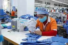 附图：越南纺织服装与皮鞋企业力争站稳本土市场。（图片来源：越通社）