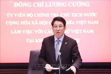 国家主席梁强发表指导性讲话。（图片来源：越通社）