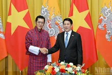 越南国家主席梁强同不丹国王吉格梅·凯萨尔·纳姆耶尔·旺楚克举行会谈【组图】
