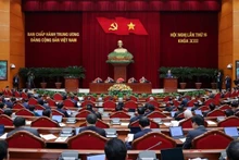越共第十三届中央委员会第十五次全体会议开幕。（图片来源：越通社）