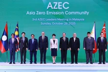 范明正总理和各国领导人出席第三届亚洲零排放共同体领导人会议。（图片来源：越通社）