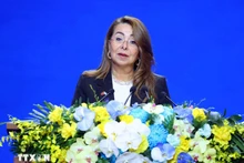 联合国毒品和犯罪问题办公室执行主任加达·瓦利在会上发表讲话。（图片来源：越通社）