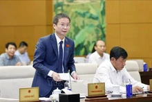 政府监察总署党委常委、副总监察长黎进达发表讲话。(图片来源:越通社)