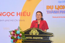 胡志明市旅游局副局长裴氏玉孝在活动上致辞。(图片来源:工贸报)