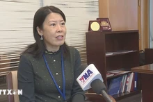 联合国毒品与犯罪问题办公室主任Xiaohong Li就该活动的意义与重要性接受了越通社驻纽约记者的采访。(图片来源:越通社)