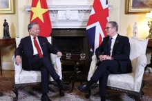 越南共产党中央委员会总书记苏林与英国首相基尔·斯塔默举行会谈。(图片来源:越通社)