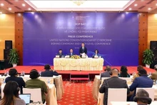 新闻发布会现场。(图片来源:越通社)