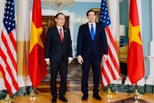 越南外交部长黎怀忠与美国国务卿马尔科·鲁比奥举行会谈。（图片来源：外交部）