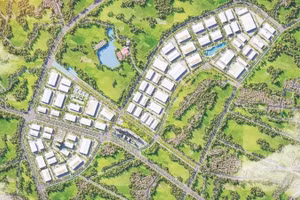 北宁省协和县FECON和安工业园项目总体规划效果图。