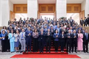 越南政府总理黎明兴会见美国企业代表团。