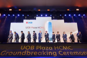 胡志明市总部大楼“UOB Plaza”项目正式开工建设。