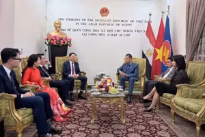 越南化工集团代表团到访越南驻埃及大使馆。