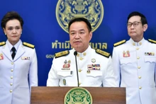 泰国总理阿努廷·查恩维拉古在特别内阁会议后发表讲话。（图片来源：泰国总理府）