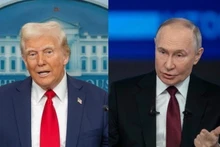 美国总统唐纳德·特朗普与俄罗斯总统弗拉基米尔·普京。（图片来源：新华社/越通社）
