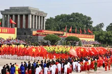 阅兵游行国家级总彩排在河内巴亭广场举行 。玉欢 摄