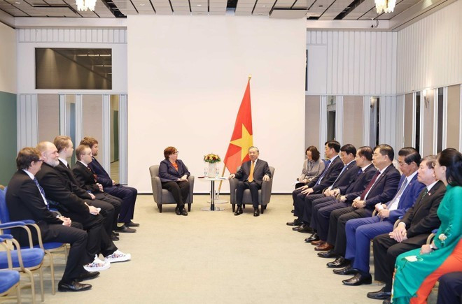 会见现场。(图片来源:越通社) 会见现场。(图片来源:越通社)