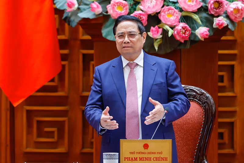 范明正总理发表讲话。（图片来源：VGP）