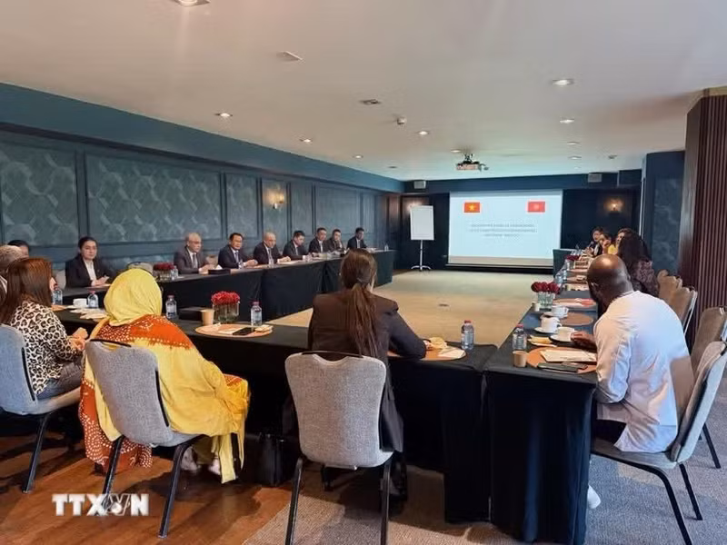 越南-摩洛哥贸易促进研讨会现场。（图片来源：越通社）