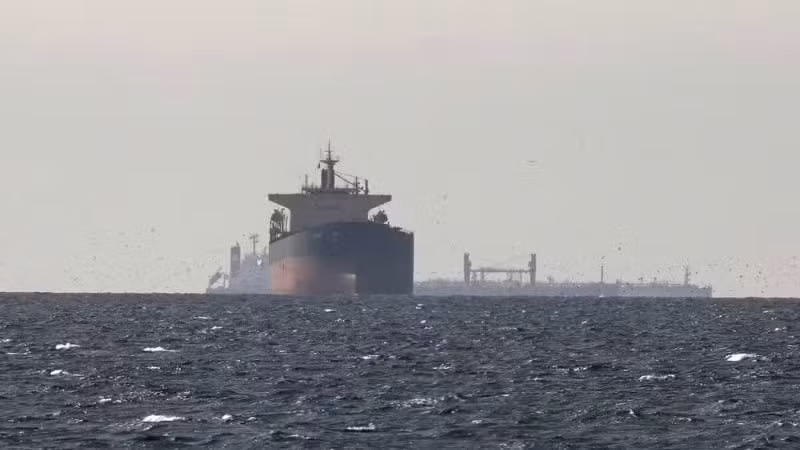 在霍尔木兹海峡运输的船只。（图片来源：新华社/越通社）
