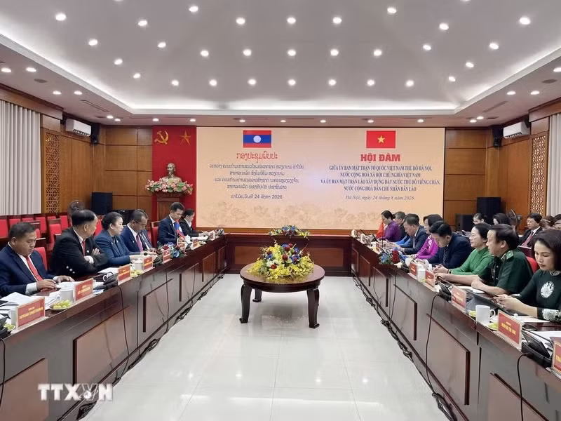 会谈场景。（图片来源：越通社）