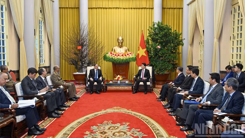 会见场景。