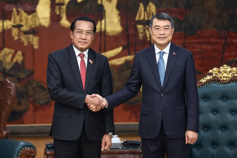 政府总理黎明兴会见老挝中央检查委员会主任、国家监察总署署长万赛。（图片来源：VGP）