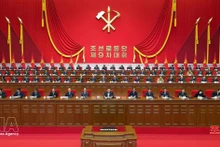 2月19日，朝鲜劳动党第九次代表大会在平壤召开。（图片来源：韩联社/越通社）