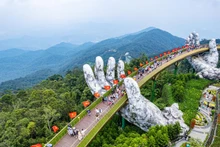 岘港市金桥。