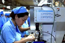 富寿省（原和平省）沱江左岸工业区半导体线材生产线。