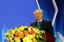 政府常务副总理阮和平在会上发表讲话。（图片来源：越通社）