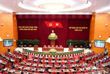 苏林总书记在会上致闭幕词。