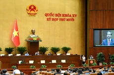 越南第十五届国会第十次会议场景。（图片来源：越通社）