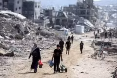 在加沙地带的巴勒斯坦人民。（图片来源：越通社）