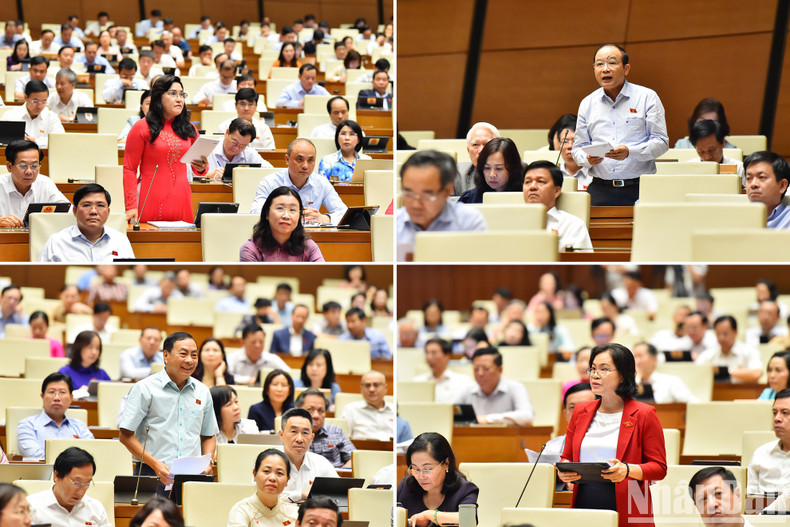各位国会代表向邓国庆部长提出问题。 各位国会代表向邓国庆部长提出问题。