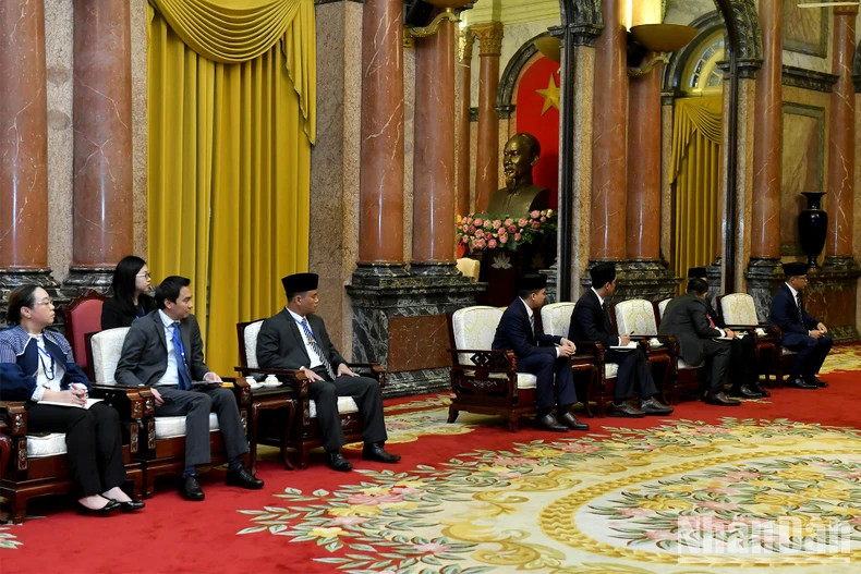 印方代表团出席会见。