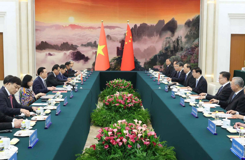 会见场景。(图片来源:越通社) 会见场景。(图片来源:越通社)