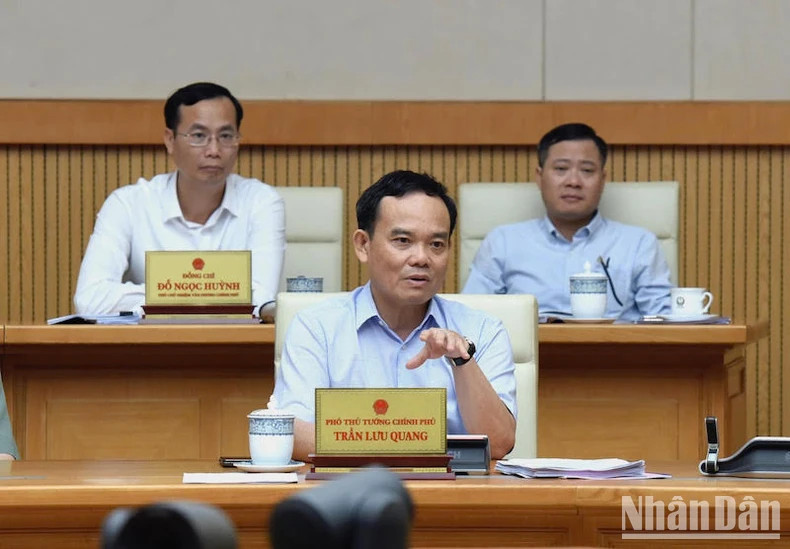 越南政府副总理陈流光发表讲话。 越南政府副总理陈流光发表讲话。