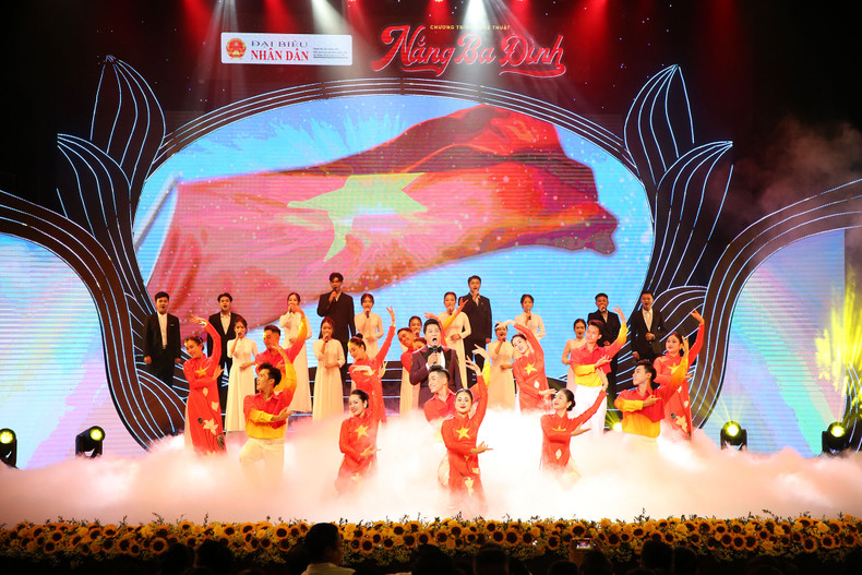 文艺晚会上的一个节目。（图片来源：人民代表报）