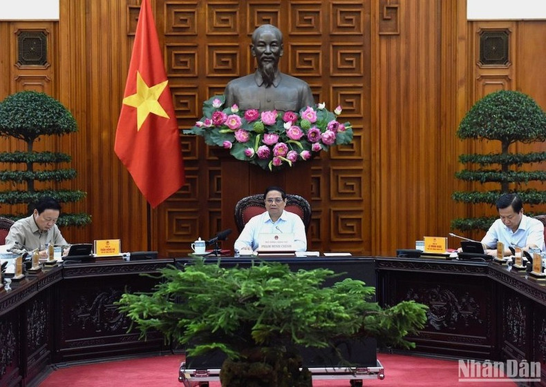 越南政府总理范明正、副总理黎明慨、副总理陈红河出席并主持会议。