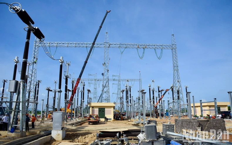 500千伏三回输电线路项目现场。