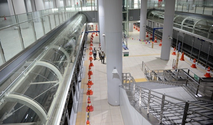 根据设计,一号线共用一层和二层楼,其他线路共用三和四层楼。(图片来源:越通社《信息报》) 根据设计,一号线共用一层和二层楼,其他线路共用三和四层楼。(图片来源:越通社《信息报》)